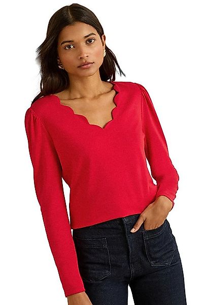 Love & Roses Langarmbluse Love & Roses Jersey-Shirt mit Bogenkanten, Regula günstig online kaufen