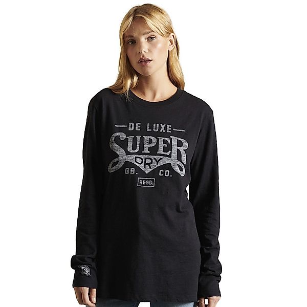 Superdry Black Out Langarm-t-shirt XS Black günstig online kaufen
