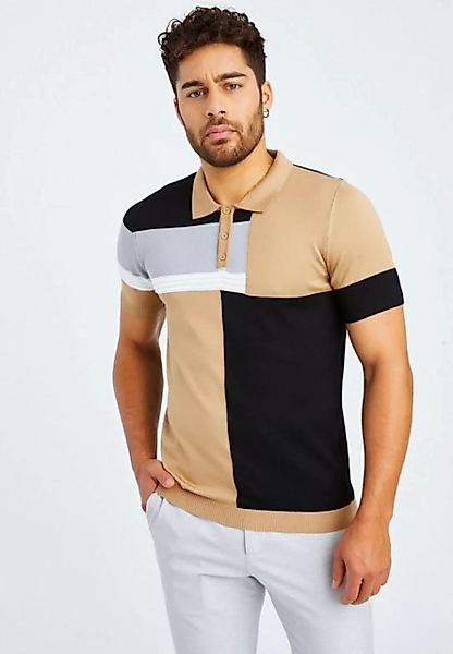 Leif Nelson T-Shirt Feinstrick Polo LN-7590 normal günstig online kaufen