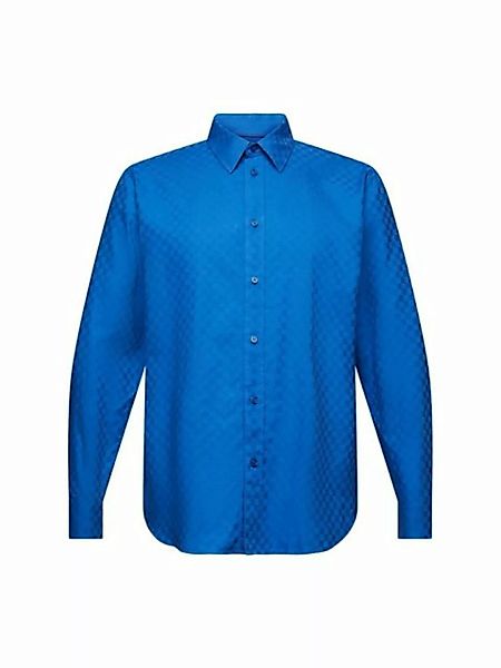 Esprit Langarmhemd Baumwollhemd mit Jacquardmuster günstig online kaufen
