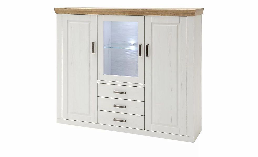 maison bleue Highboard  Xanten ¦ weiß ¦ Maße (cm): B: 163 H: 142 T: 40 Komm günstig online kaufen