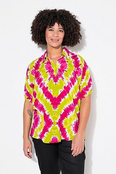 Angel of Style Hemdbluse Bluse A-Linie Batik-Muster Halbarm günstig online kaufen