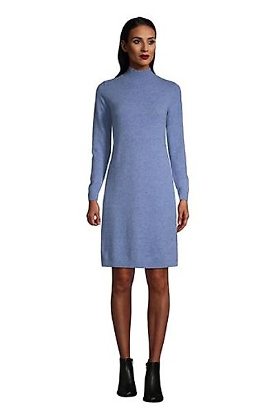 Kaschmir-Kleid, Damen, Größe: 48-50 Normal, Blau, by Lands' End, Wolkig Bla günstig online kaufen