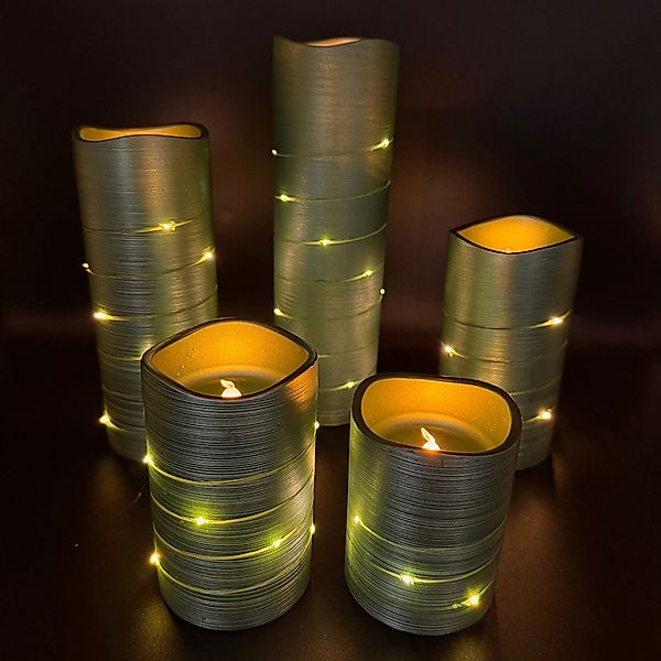 Online-Fuchs LED-Kerze 5er Set große Metallic günstig online kaufen