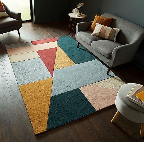 FLAIR RUGS Wollteppich "Alwyn" rechteckig 10 mm Höhe Wolle, Teppich, Wohnzi günstig online kaufen