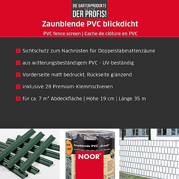 NOOR Sichtschutzstreifen PVC Blickdicht - für günstig online kaufen