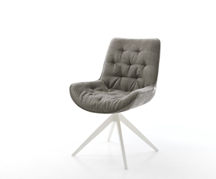 DELIFE Polsterstuhl Taimi-Flex, Kreuzgestell breit Weiß günstig online kaufen