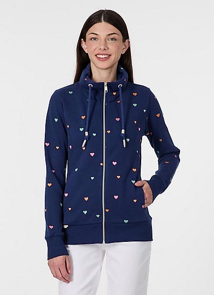 Ragwear Sweatjacke RONETTE HEARTS Baumwollmischung, innen unbrushed, leicht günstig online kaufen