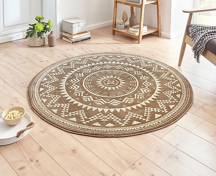 HANSE Home Teppich »Valencia«, rund, 9 mm Höhe, Kurzflor, Modern, Vintage, günstig online kaufen