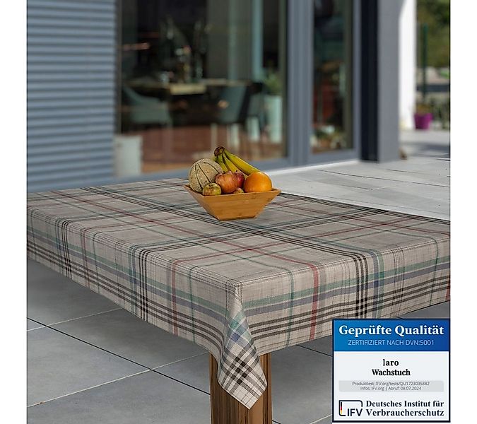 laro Tischdecke Wachstuch-Tischdecken Weihnachten Karriert Elegant rechteck günstig online kaufen