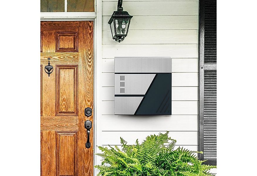 SONGMICS Wandbriefkasten, Wandbriefkasten mit Sichtfenster mit Schloss günstig online kaufen