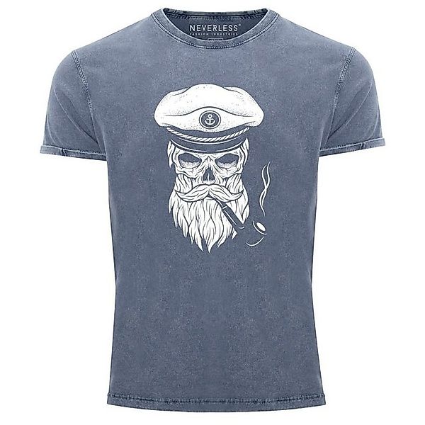 Neverless Print-Shirt Cooles Angesagtes Herren T-Shirt Vintage Shirt Captai günstig online kaufen