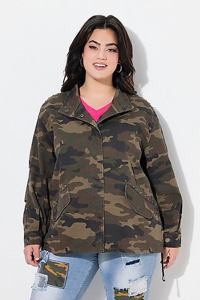 Angel of Style Sommerjacke Jacke Boxy Fit Camouflage Bindeband am Saum günstig online kaufen