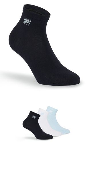 Fila Kurzsocken "UNISEX QUARTER PLAIN SOCKS" 3 Stk. tlg. mit eingestrickem günstig online kaufen