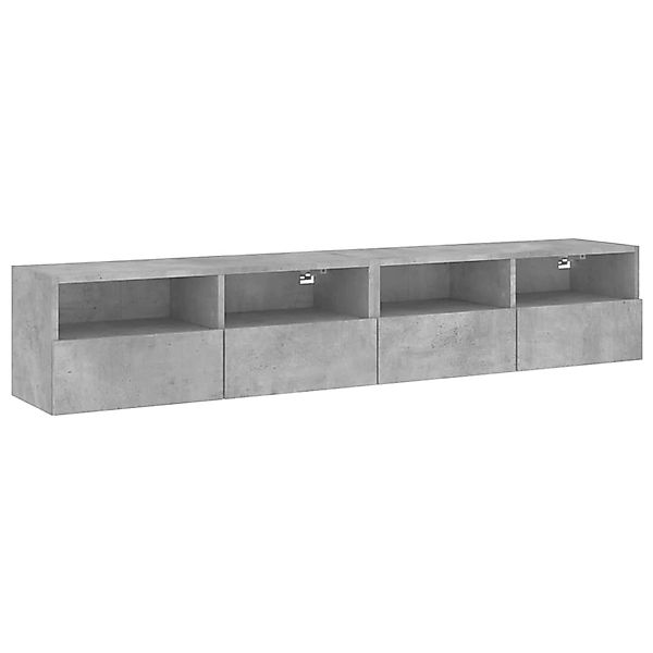 vidaXL TV-Wandschränke 2 Stk Betongrau 80x30x30 cm Holzwerkstoff 836875 günstig online kaufen