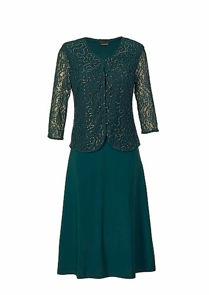 GOLDNER 2-in-1-Kleid "Kurzgröße Kleid mit Spitzenjacke, Pailletten" Auch ei günstig online kaufen