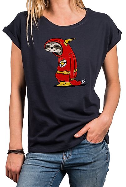 MAKAYA T-Shirt Damen mit Aufdruck Faultier günstig online kaufen