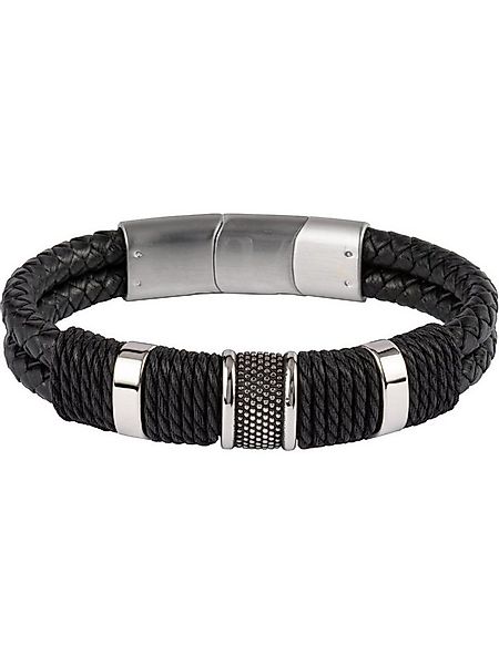 Jacques Lemans Armband Jacques Lemans Herren-Armband Leder, Edelstahl günstig online kaufen