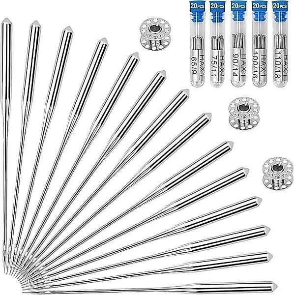 FELIXLEO Nähmaschinennadeln Nähmaschinennadeln Set Universal Denim Leder Je günstig online kaufen