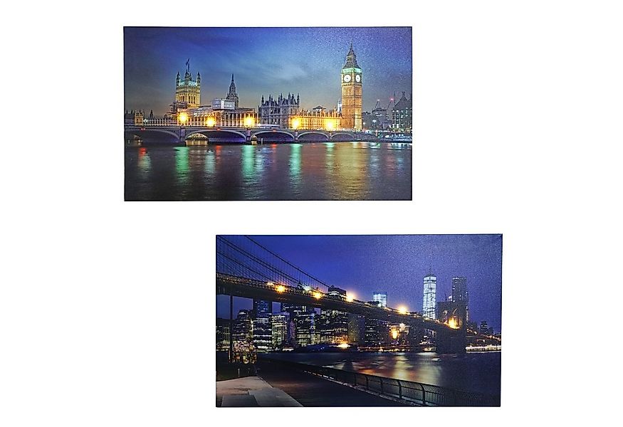 MCW LED-Bild LED-Bild-Bridges, Bridges (2er-Set), 2er-Set, Schöner Leuchtef günstig online kaufen