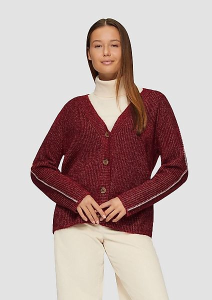 s.Oliver Cardigan Strickjacke Strickjacke aus Wollmix mit Kontrast-Details günstig online kaufen