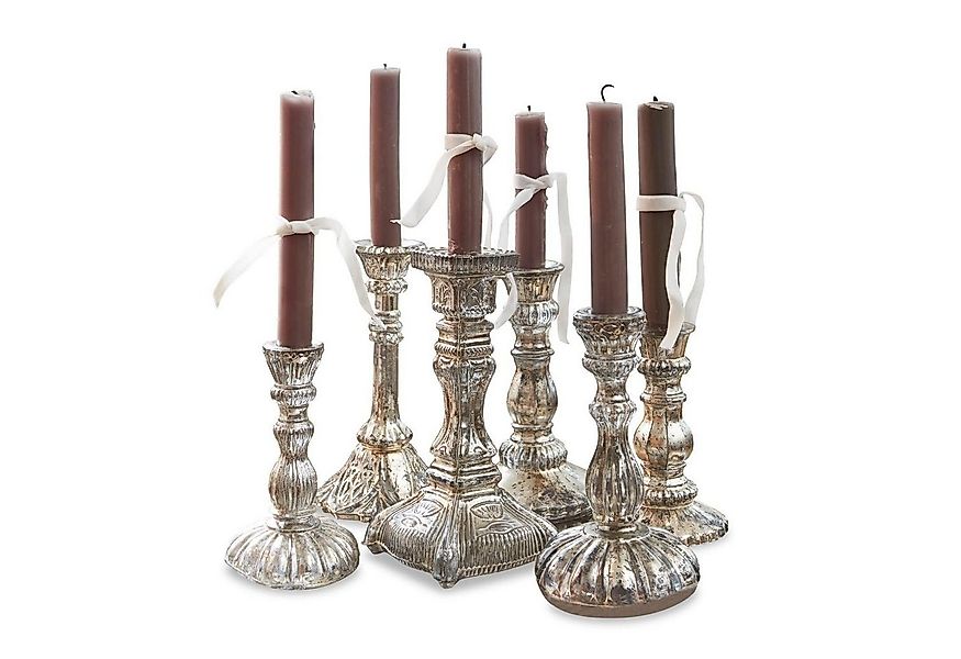 Mirabeau Kerzenständer Kerzenständer 6er Set Adolpha antiksilber günstig online kaufen