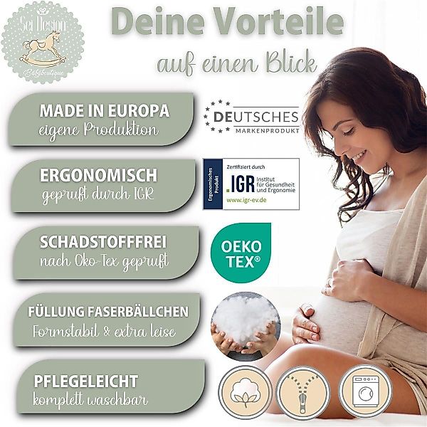 SEI Design Stillkissen Seitenschläferkissen Babynestchen Kuschelnest günstig online kaufen