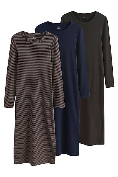 The Set Midikleid The Set gerippte Midikleider, 3er-Pack (3-tlg) günstig online kaufen