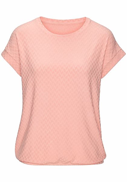 Vivance Kurzarmshirt "mit modischem Jacquard-Muster" aus hochwertiger Quali günstig online kaufen