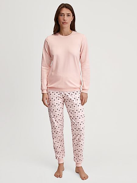 CALIDA Schlafanzug Midnight Flowers Rundhals, Langarm, günstig online kaufen