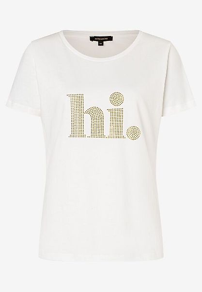 T-Shirt mit Steinchen-Schrift, ecru, Sommer-Kollektion günstig online kaufen
