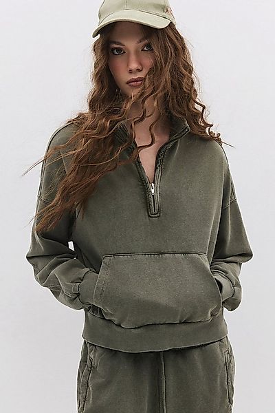 No Matter What Kapuzenpullover Baumwoll-Sweatshirt mit verwaschenem Effekt günstig online kaufen