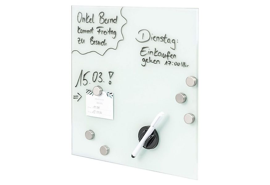 bremermann Magnettafel Magnettafel mit weißer Glasfront, 6 Magnete und 1 Ma günstig online kaufen