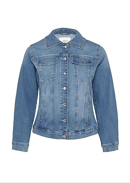 s.Oliver Jeansjacke Denim (1, 1-St) Kragen, langarm, Knopfleiste, Taschen günstig online kaufen