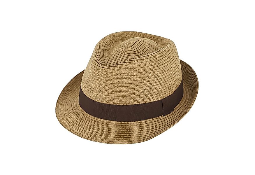 Fiebig Sonnenhut Papierhut Trilby uni mit gleichfarbigem Ripsband günstig online kaufen