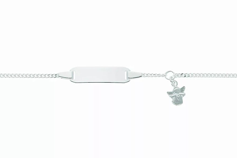 Adelia´s Silberarmband "925 Silber Flach Panzer Armband Mit Motiven 14 cm", günstig online kaufen
