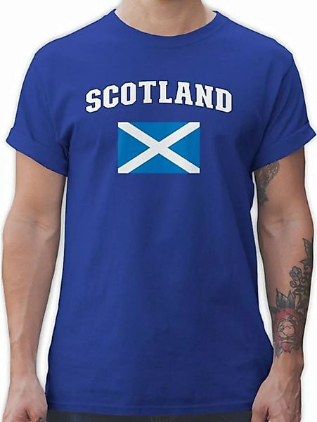 Shirtracer T-Shirt Schottland Schriftzug mit Flagge, Scots, Schottische Nat günstig online kaufen