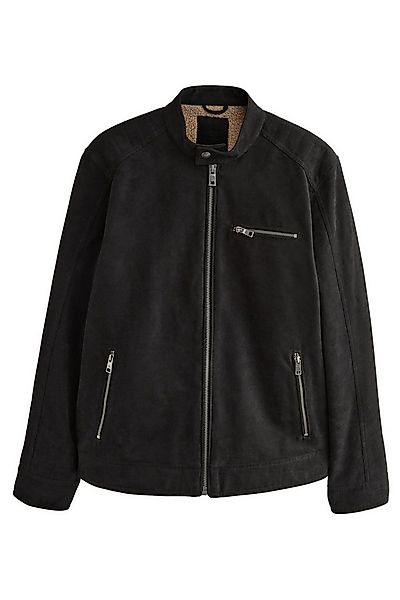Next Lederjacke Reißverschlussjacke, Kunstwildleder mit Borgfutter (1-St) günstig online kaufen
