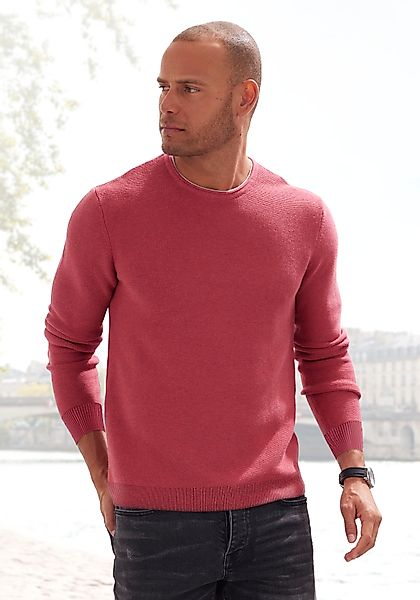 AUTHENTIC LE JOGGER Strickpullover mit Double-Layer Optik, Pullover aus rei günstig online kaufen