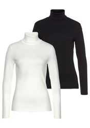 Flashlights Rollkragenshirt (2er-Pack) Langarm, sehr figurbetont, günstig online kaufen