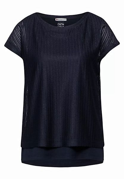 STREET ONE T-Shirt 2 in1 fine mesh structure shir günstig online kaufen
