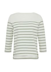 s.Oliver 3/4 Arm-Pullover Sweatshirt Geringeltes Sweatshirt günstig online kaufen