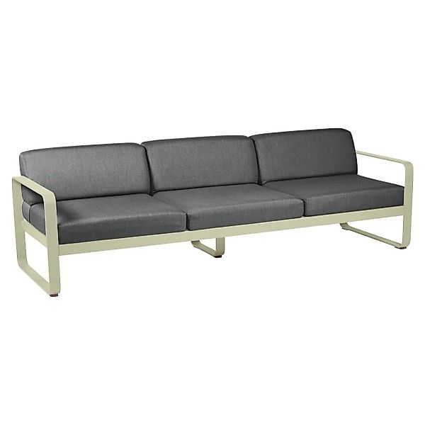 Bellevie 3-Sitzer Lounge-Sofa 65 Lindgrün A3 Graphitgrau günstig online kaufen