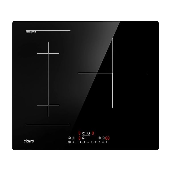 CIARRA Induktionskochfeld 60 cm 3-Zonen 9 Stufen BOOST Flex Zone VM3BFBIH günstig online kaufen