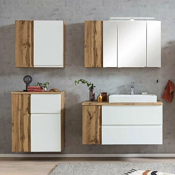 Moderne Badezimmermöbel mit Waschbecken Made in Germany (vierteilig) günstig online kaufen