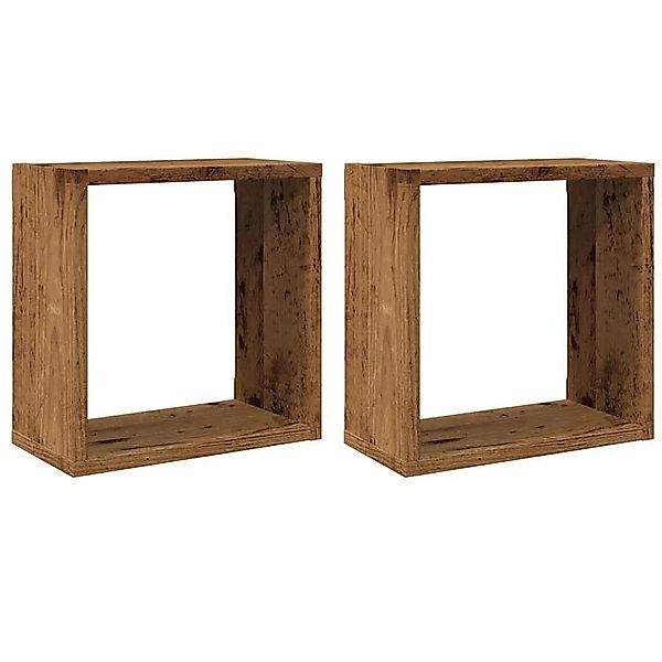 vidaXL Würfel-Wandregale 2 Stk Altholz-Optik 30x15x30 Holzwerkstoff 856576 günstig online kaufen