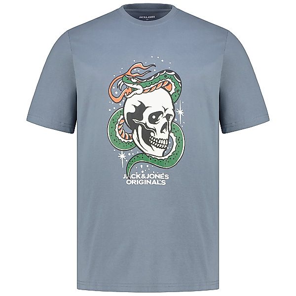 Jack&Jones T-Shirt mit Motiv-Print Farbe grau Größe: 8XL günstig online kaufen