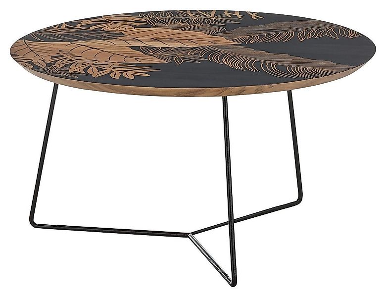 MCA furniture Couchtisch MIRANDELA, Ø 85 x H 45 cm, Braun, Schwarz, Mangoho günstig online kaufen