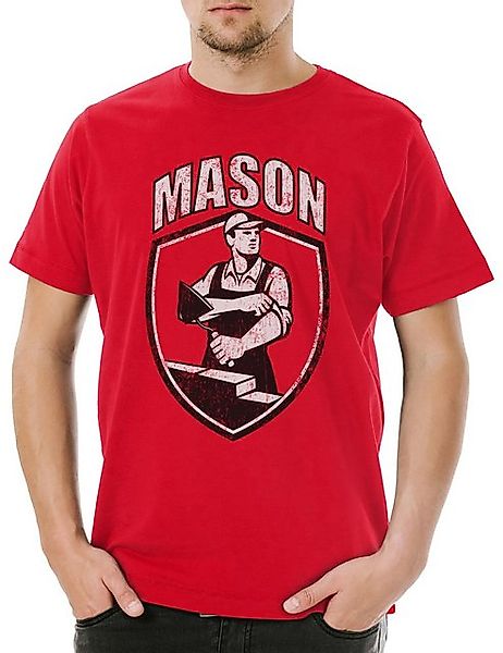 Urban Backwoods Print-Shirt Urban Backwoods Mason I Herren T-Shirt Rot Größ günstig online kaufen