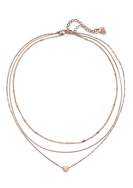 Hey Happiness Collierkettchen-Set Herz und Glieder Layer, Edelstahl vergold günstig online kaufen